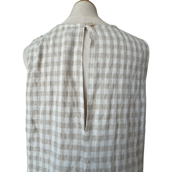 Rachel Pally Linen blend Remy Jumpsuit in Tan Gingham - Picture 12 of 15